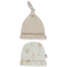Бебешка шапка Bebetto Organic born in love, 2 бр., 1-6м., C1148