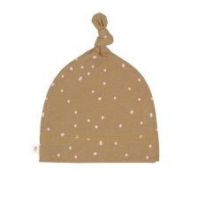 Бебешка шапка Lassig Dots curry, 0-12 месеца