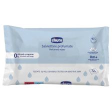 Бебешки ароматизирани мокри кърпички Chicco, 72 бр.