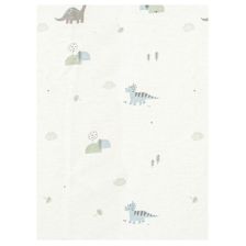 Бебешки чаршаф с ластик Bimbidreams TREX White/Green, 40x80 см.