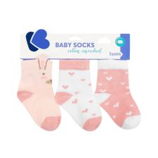 Бебешки чорапи Kikka Boo Rabbits in Love с 3D ушички, 6-12 месеца