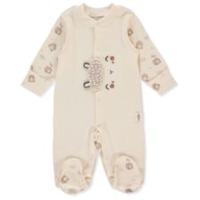 Бебешки гащеризон Bebetto Organic little lamb, Екрю, 0-6м., T3937