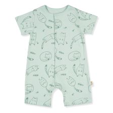 Бебешки гащеризон Bebetto Sleepy Cat, Зелен, 3-18м., K4692