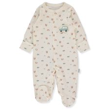 Бебешки гащеризон Bebetto Wooden Car, Екрю, 0-6 м., T3981