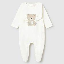 Бебешки гащеризон Mayoral, с дълъг ръкав и лигавник, 0-9 м., 1714