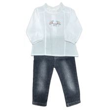 Бебешки комплект Bebetto Boutique дънки и блуза, 2 части, 3-36 м, K3687