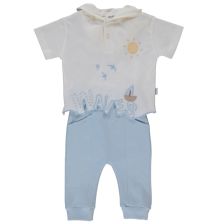 Бебешки комплект Bebetto Brave waves, Син, 2 ч., 6-36 м., K4861