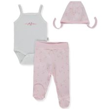 Бебешки комплект Bebetto Flower Garden, 3ч., 0-9 м., T4196