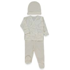 Бебешки комплект Bebetto Happy Animal, 3ч., 0-3 м., Z1133