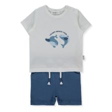 Бебешки комплект Bebetto Happy Fish, 2 ч., 6-36 м., K5285