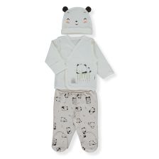 Бебешки комплект Bebetto Hello Panda, 3 ч. 0-3м., Z941