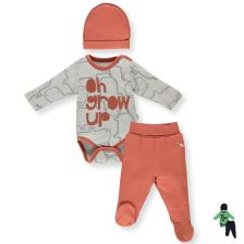 Бебешки комплект Bebetto Little guy, 3 части, 0-9 м., T3235