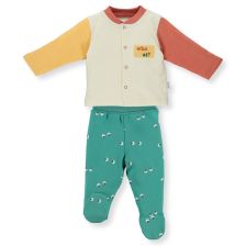 Бебешки комплект Bebetto Lost eyes green 2ч., 0-9 м., F1253