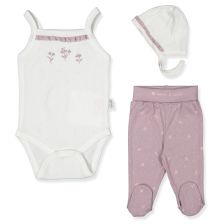 Бебешки комплект Bebetto Nature, Лилав, 3 ч., 0-6м., T3918