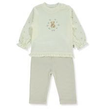 Бебешки комплект Bebetto Organic Cute Bear, Бежов, 2 ч., 3-24 м., F1457