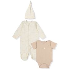 Бебешки комплект Bebetto Organic Farm, 3 ч., 0-6м., Z987