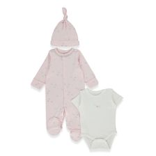 Бебешки комплект Bebetto Organic Sleepy Sheepy, 3ч., 0-6 м., Z1073