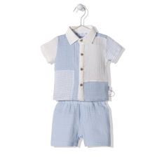 Бебешки комплект Bebetto Pastel Minis Син, 2 ч., 6-24м., K3764