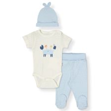 Бебешки комплект Bebetto Shipboy, Син, 3 ч. 0-9м., T3990