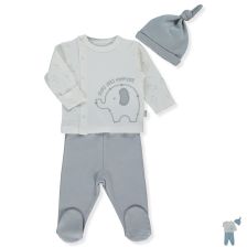 Бебешки комплект Bebetto Stars and Elephants, 3 ч., 0-3м., Z951
