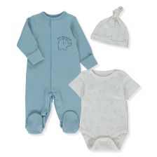 Бебешки комплект Bebetto Stars and Elephants, 3 ч., 1-6м., Z950