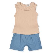 Бебешки комплект Bebetto Tiny flowers, Бежов, 2 ч., 6-36 м., K4685