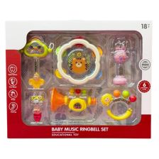 Бебешки комплект дрънкалки Raya Toys Baby Music Ringbell Set, 6 бр.