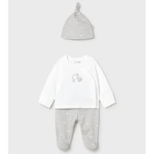 Бебешки комплект Mayoral блузка,ританки и шапка, 3 ч., 0-4 м., 1506