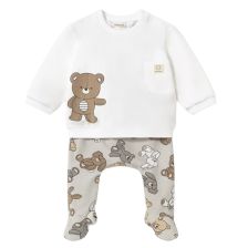 Бебешки комплект Mayoral, блузка с щампа Мече и ританки, 0-6 м., 1589