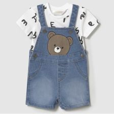 Бебешки комплект Mayoral Гащеризон и тениска, деним, 2-24 м., 1622