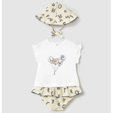 Бебешки комплект Mayoral Пола, тениска и шапка, 2-18 м., 1876