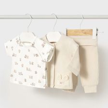 Бебешки комплект Mayoral Панталон, блузка и жилетка, 3 части, 0-4 м., 1877