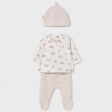 Бебешки комплект Mayoral Ританки, блузка и шапка, 3 части, 0-4 м., 9906