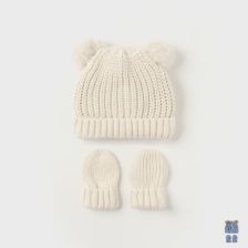Бебешки комплект Mayoral шапка и ръкавици, плетени, 9766