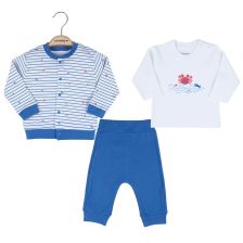 Бебешки комплект Сiccim Baby Рак, син, 3 части, 0-9м. U4860