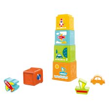 Бебешки комплект за игра кубчета и фигурки за сортиране Raya Toys Stack Blocks