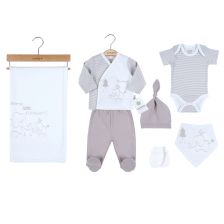 Бебешки комплект за изписване Cicim Baby Слон, бежов, 7 части, 0-3 м., U4655