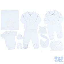 Бебешки комплект за изписване Cicim Baby Звезди, 10 части, 0-3 м., U4805