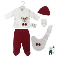 Бебешки комплект за изписване Ciсcim Baby Еленче, 5 части, 0-3м., U4766