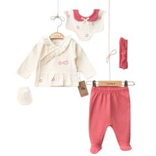 Бебешки комплект за изписване Ciсcim Baby MY STRAWBERRY, 5 части, 0-1м., U5079