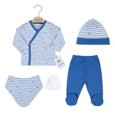 Бебешки комплект за изписване Ciсcim Baby Рак, син, 5 части, 0-3м., U4863