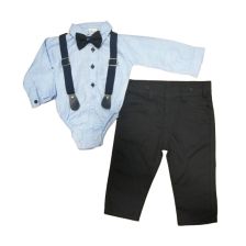 Бебешки комплект за кръщене AZARIA Панталон и риза-боди, 6-36 м.