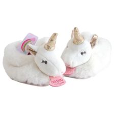Бебешки пантофи Doudou еднорог с дрънкалка 0-6 месеца