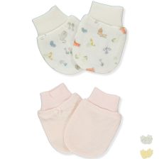Бебешки ръкавички Bebetto HAPPY GARDEN, 2 чифта, 0-3м, C1056