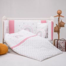 Бебешки спален комплект Bebetto с обиколник, Розов, 70X135, U509
