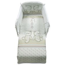 Бебешки спален комплект Italbaby AMICI Pony 4 ч., Dove Grey с обиколник
