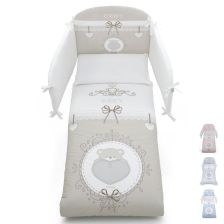 Бебешки спален комплект Italbaby BABY CHIC Pony, 4 части, с обиколник