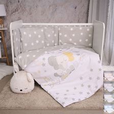 Бебешки спален комплект Lorelli Smile, 7 части, с обиколник