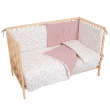 Бебешки спален комплект с обиколник Bimbidreams NIZA 110x155 см., 3 части