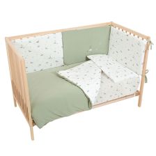 Бебешки спален комплект с обиколник Bimbidreams TREX 110x155 см., 3 части